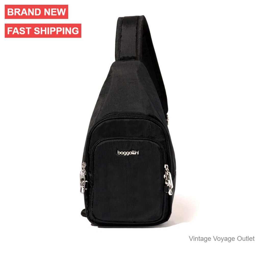 Anti-Theft Travel Sling Bag With Locking Zippers Rfid Protection Lightweight
